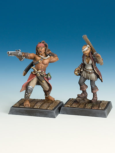 Freebooter's Fate Tiradora und Matelot (Piraten) – unbemalte Tabletop-Miniaturen aus Metall