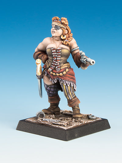 Freebooter's Fate Big Jenny (Piraten) – unbemalte Tabletop-Miniatur aus Metall (Ansicht 3)