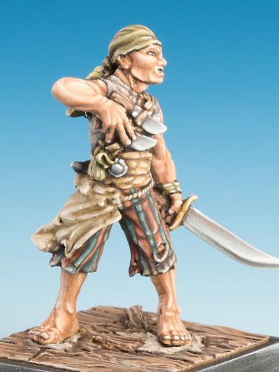 Freebooter's Fate Pirat & Cuchillo #3 (Piraten) – unbemalte Tabletop-Miniaturen aus Metall (Ansicht 6)