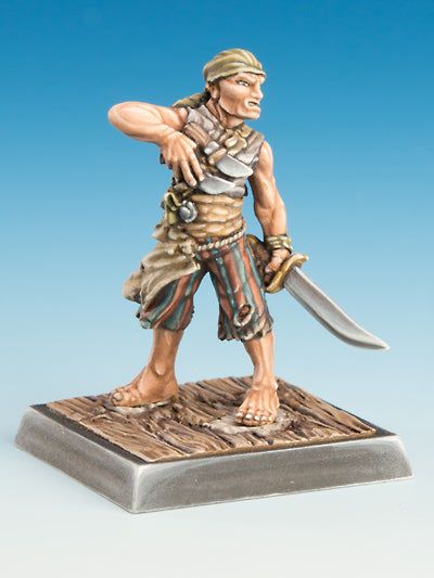 Freebooter's Fate Pirat & Cuchillo #3 (Piraten) – unbemalte Tabletop-Miniaturen aus Metall (Ansicht 2)
