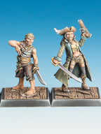 Freebooter's Fate Pirat & Cuchillo #3 (Piraten) – unbemalte Tabletop-Miniaturen aus Metall