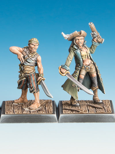 Freebooter's Fate Pirat & Cuchillo #3 (Piraten) – unbemalte Tabletop-Miniaturen aus Metall