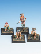 Freebooter's Fate Miss Monkeypenny & Affen (Piraten) – unbemalte Tabletop-Miniaturen aus Metall