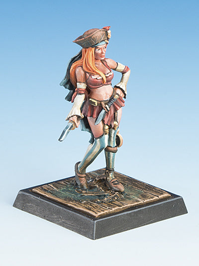 Freebooter's Fate Miss Monkeypenny & Affen (Piraten) – unbemalte Tabletop-Miniaturen aus Metall (Ansicht 5)