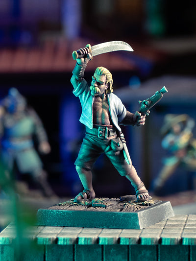 Freebooter's Fate Mustafa (Piraten) – unbemalte Tabletop-Miniatur aus Metall