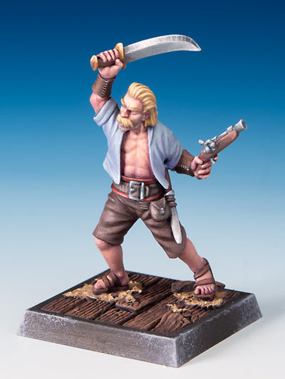 Freebooter's Fate Mustafa (Piraten) – unbemalte Tabletop-Miniatur aus Metall (Ansicht 3)
