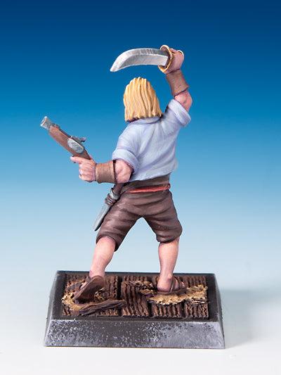 Freebooter's Fate Mustafa (Piraten) – unbemalte Tabletop-Miniatur aus Metall (Ansicht 4)