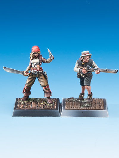 Freebooter's Fate Cuchilla & Tiradoro (Piraten) – unbemalte Tabletop-Miniaturen aus Metall