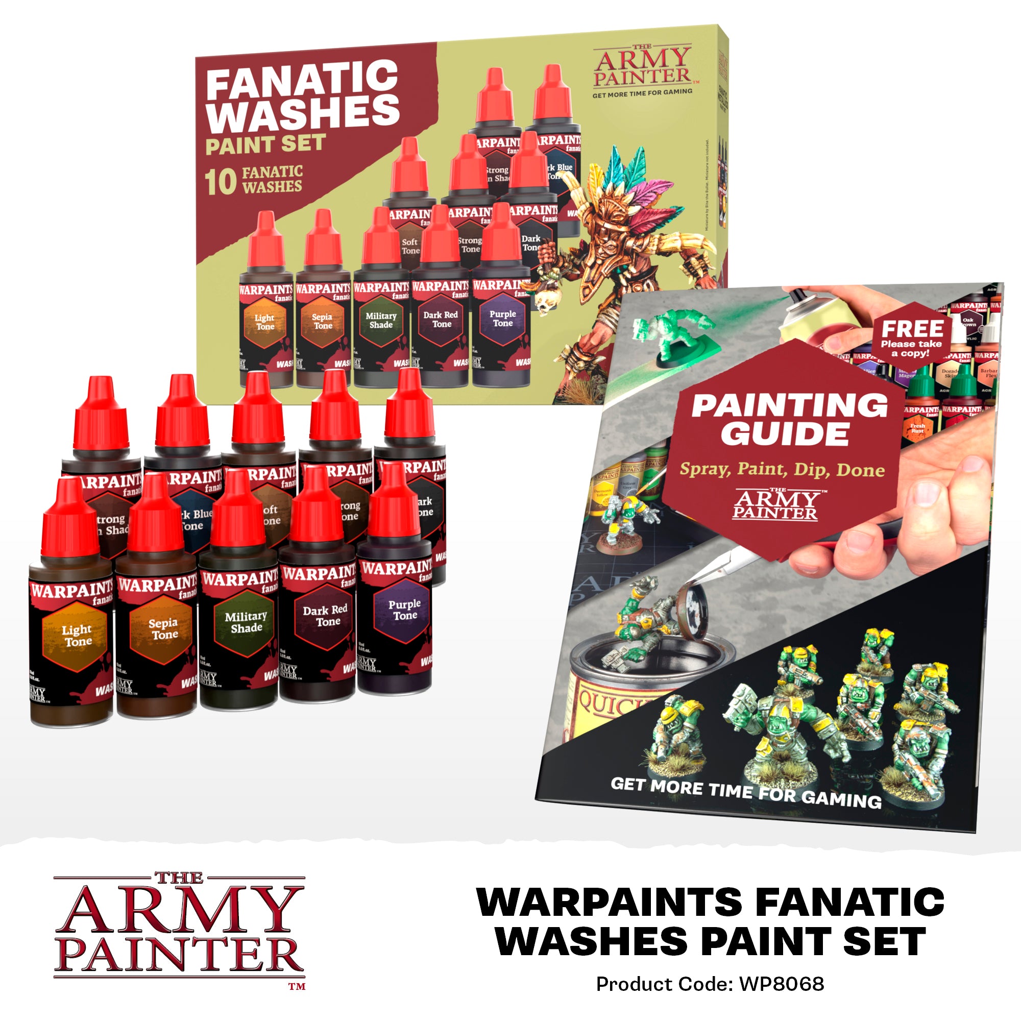 The Army Painter | Warpaints Fanatic Washes Paint Set (10x18mL)