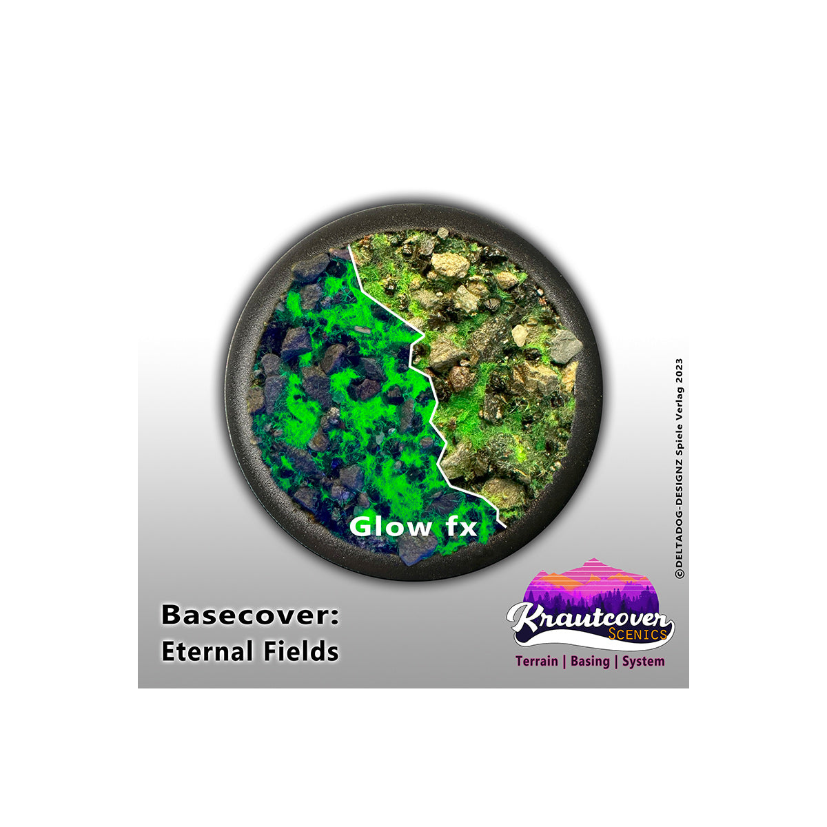 Krautcover Eternal Fields Basecover (140ml) – UV-reaktives Basing-Material für Tabletop-Bases