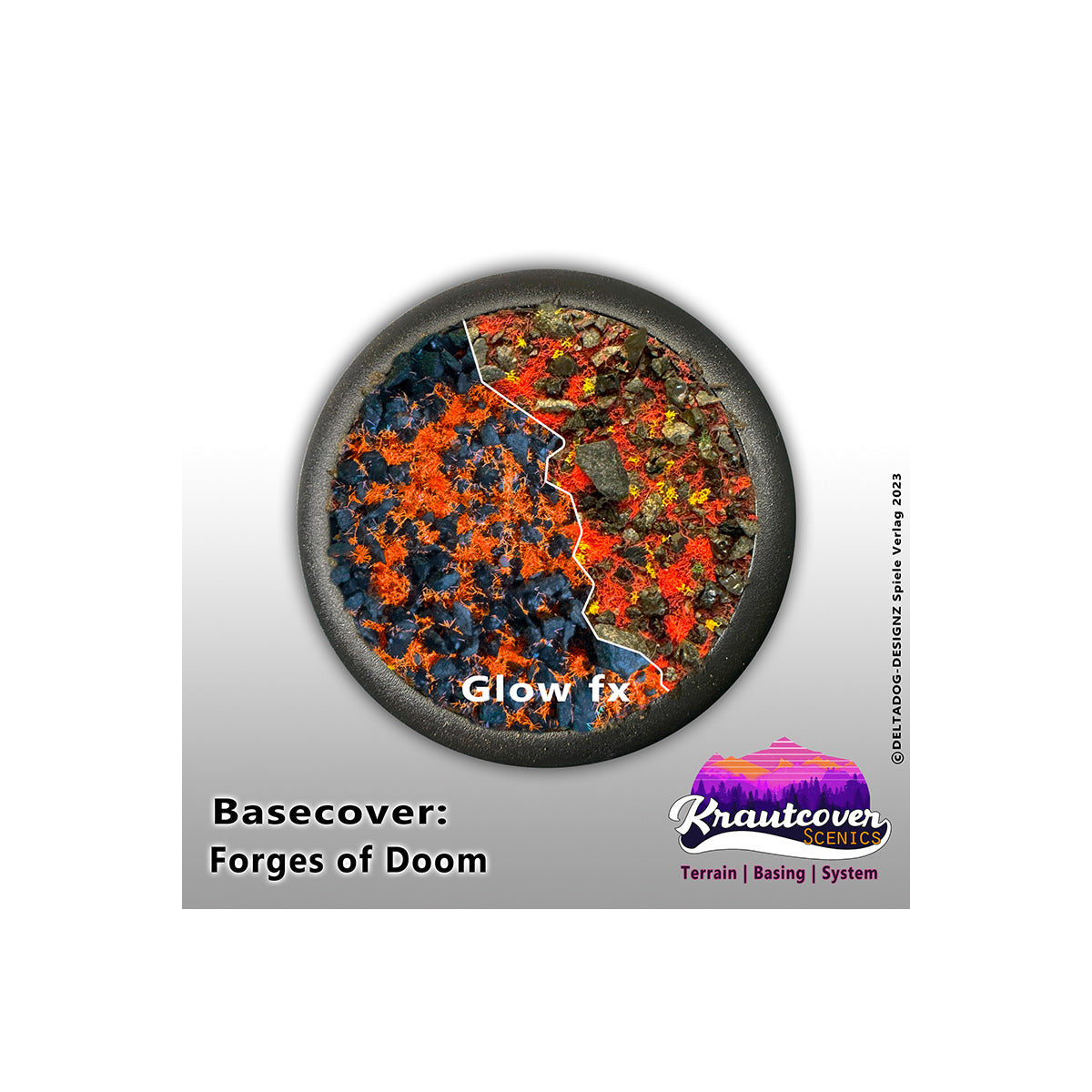 Krautcover Forges of Doom Basecover (140ml) – vulkanisches Basing-Material für Tabletop-Bases