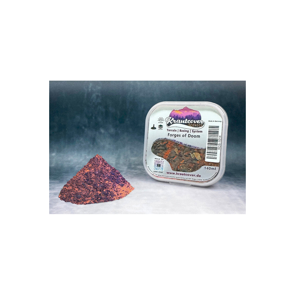 Krautcover Forges of Doom Basecover (140ml) – vulkanisches Basing-Material für Tabletop-Bases