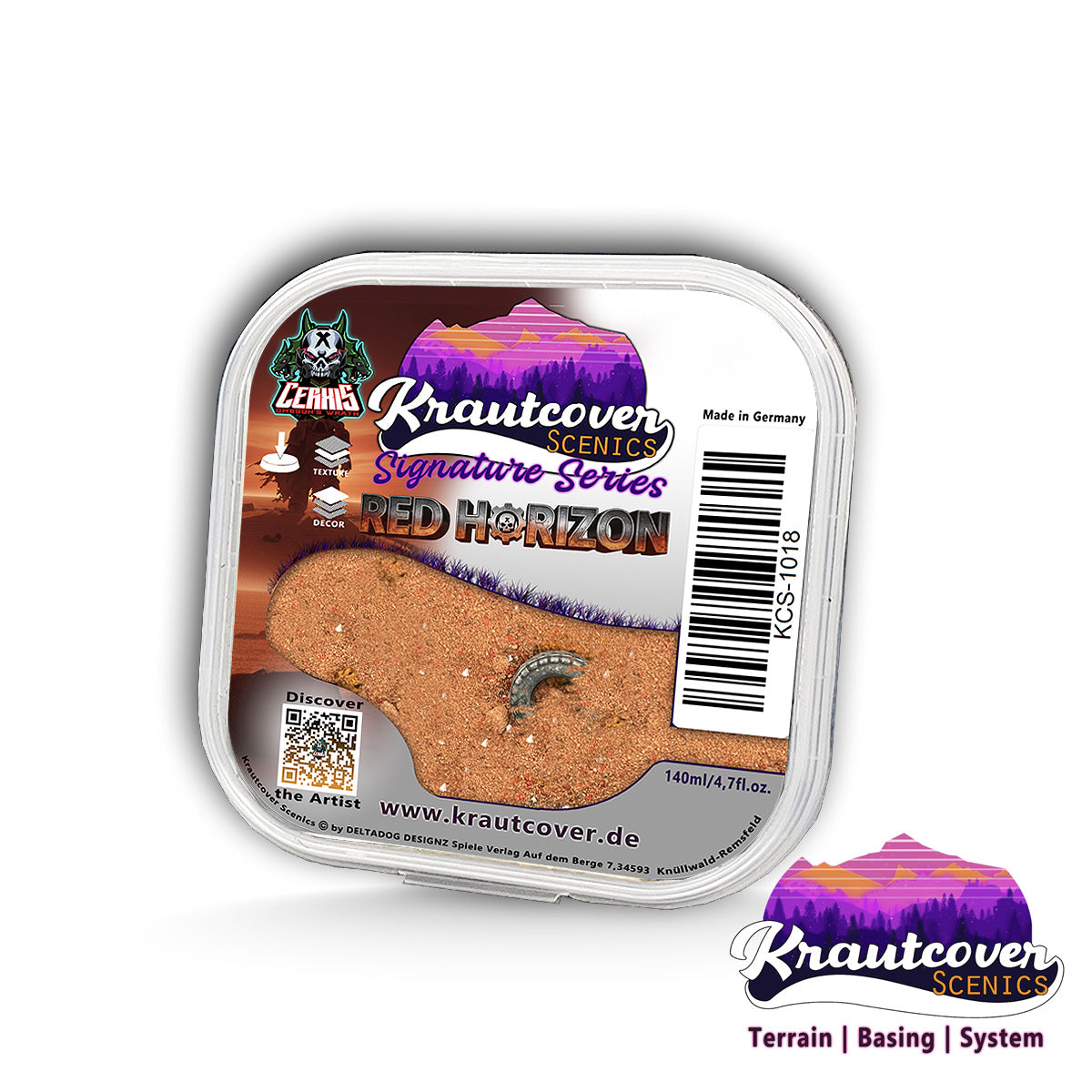 Krautcover Red Horizon Basecover (140ml) – Sci-Fi-Basing-Material für Tabletop-Bases