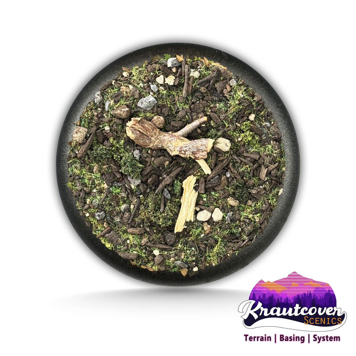 Krautcover Ore Mountain Glade Basecover (140ml) – Waldboden-Basing-Material für Tabletop-Bases