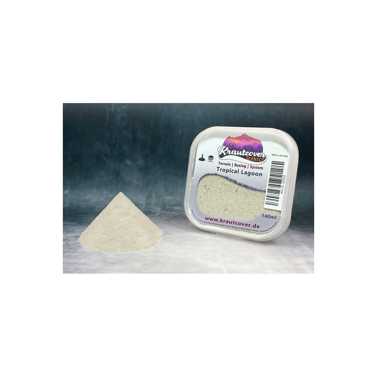 Krautcover Tropical Lagoon Groundcover (140ml) – tropisches Basing-Material für Tabletop-Bases