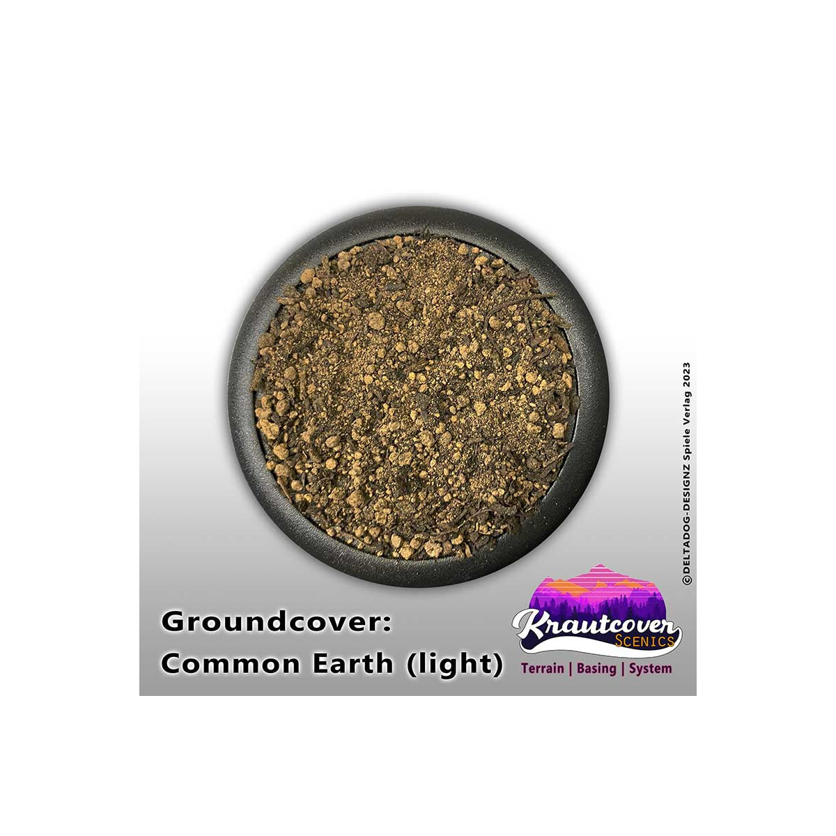 Krautcover Common Earth light Groundcover (140ml) – Basing-Material für Tabletop-Bases