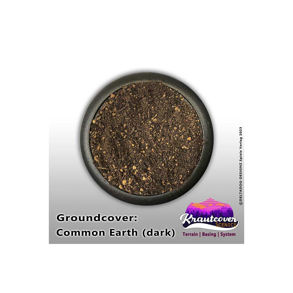 Krautcover Common Earth dark Groundcover (140ml) – Basing-Material für Tabletop-Bases