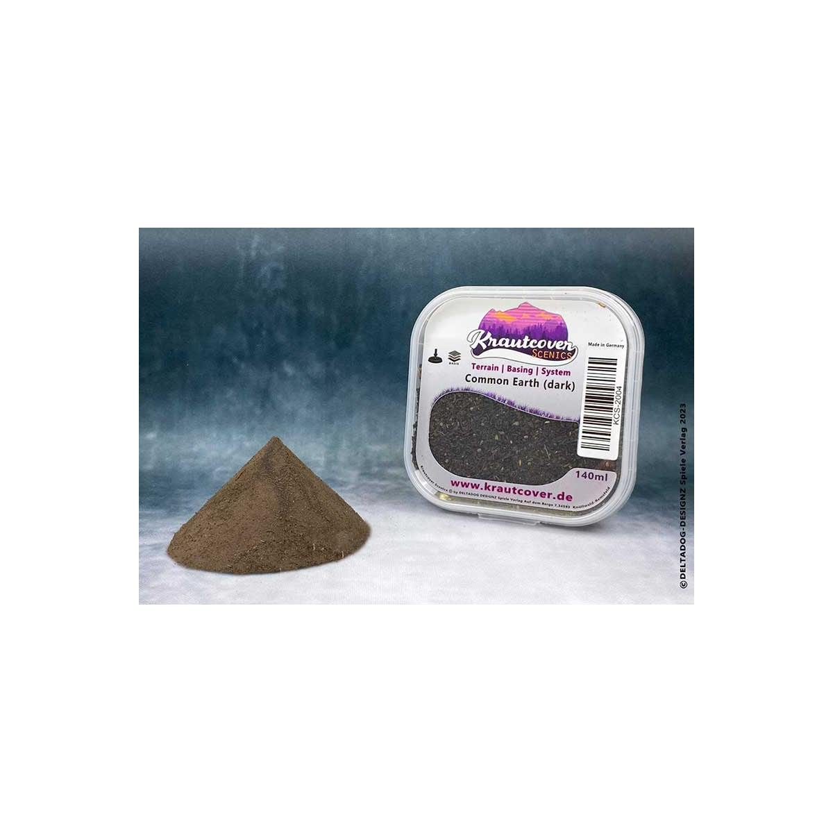 Krautcover Common Earth dark Groundcover (140ml) – Basing-Material für Tabletop-Bases