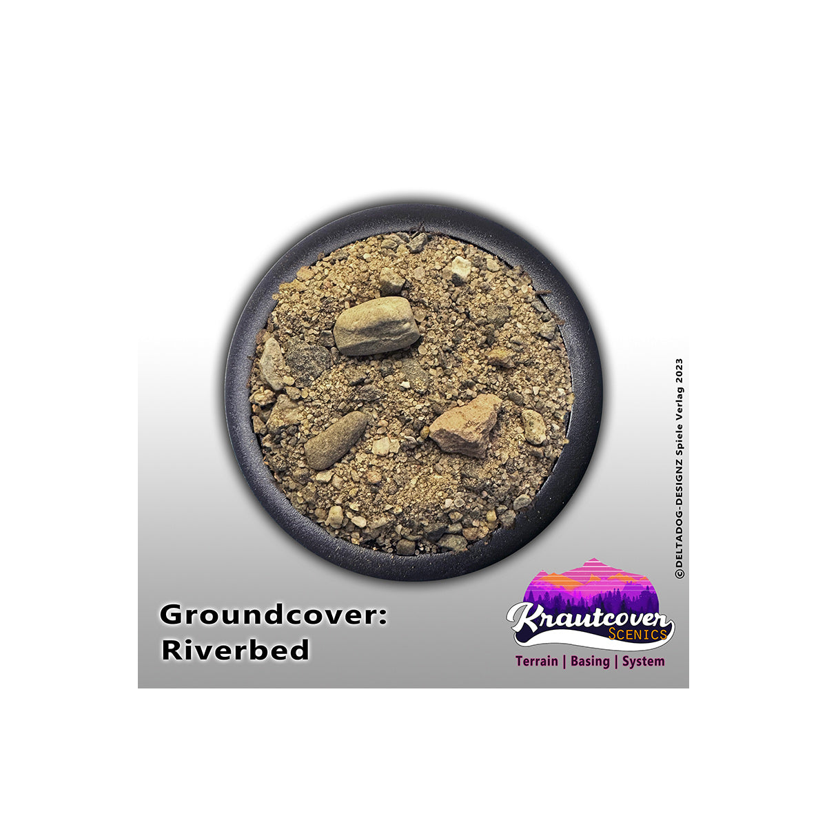 Krautcover Riverbed Groundcover (140ml) – Flussbett-Basing-Material für Tabletop-Bases