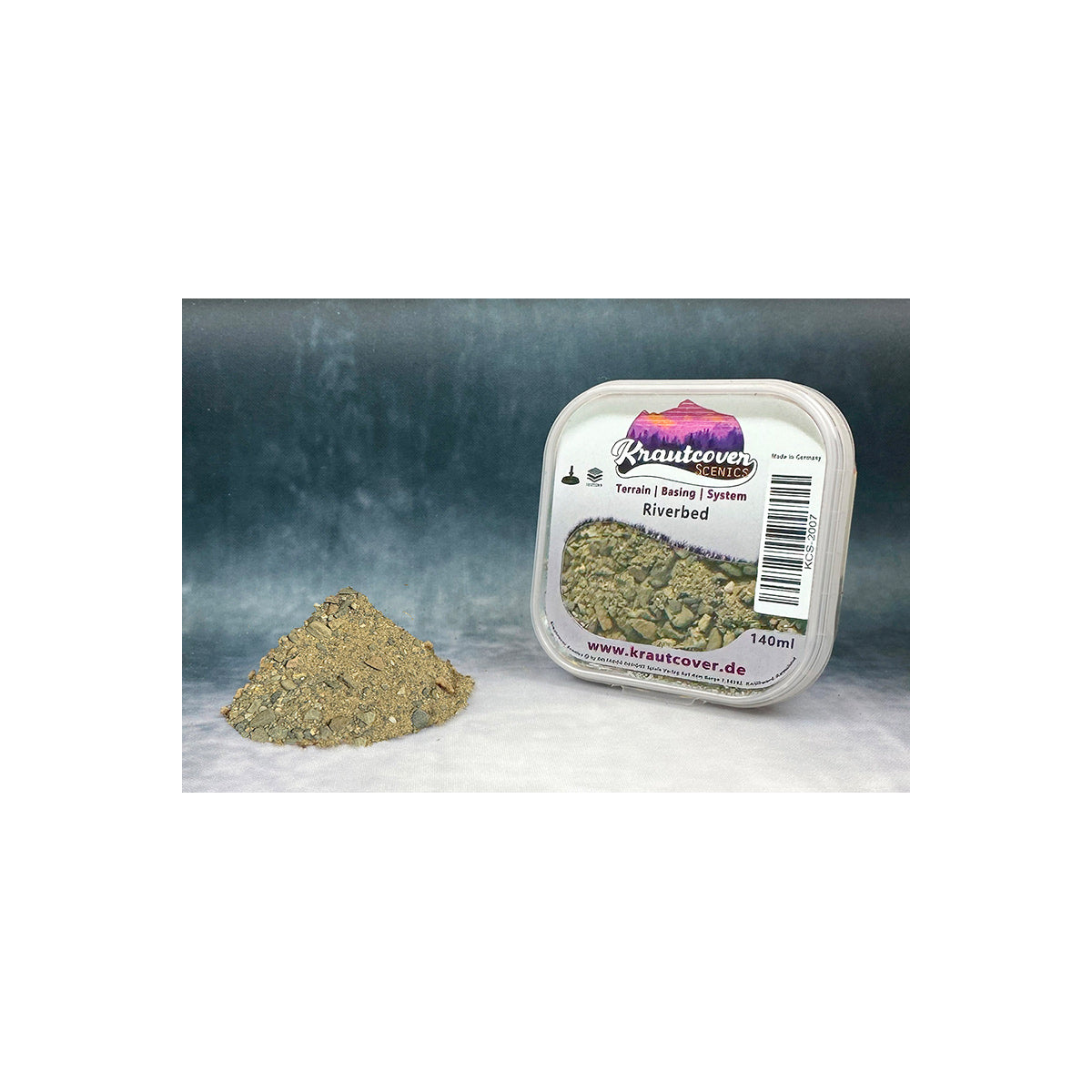 Krautcover Riverbed Groundcover (140ml) – Flussbett-Basing-Material für Tabletop-Bases