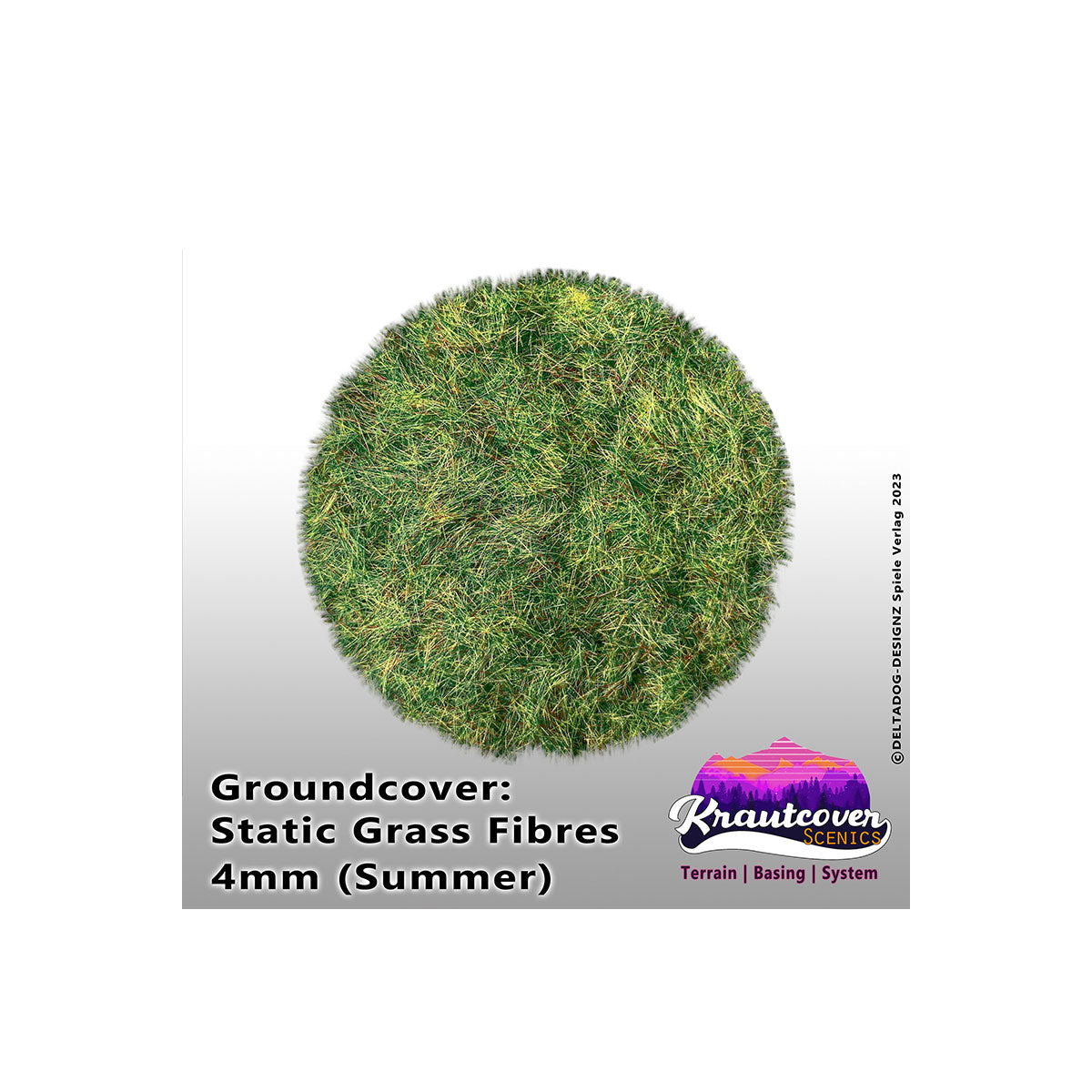 Krautcover Static Grass Summer 4mm (140ml) – Statikgras für Tabletop-Bases und Gelände